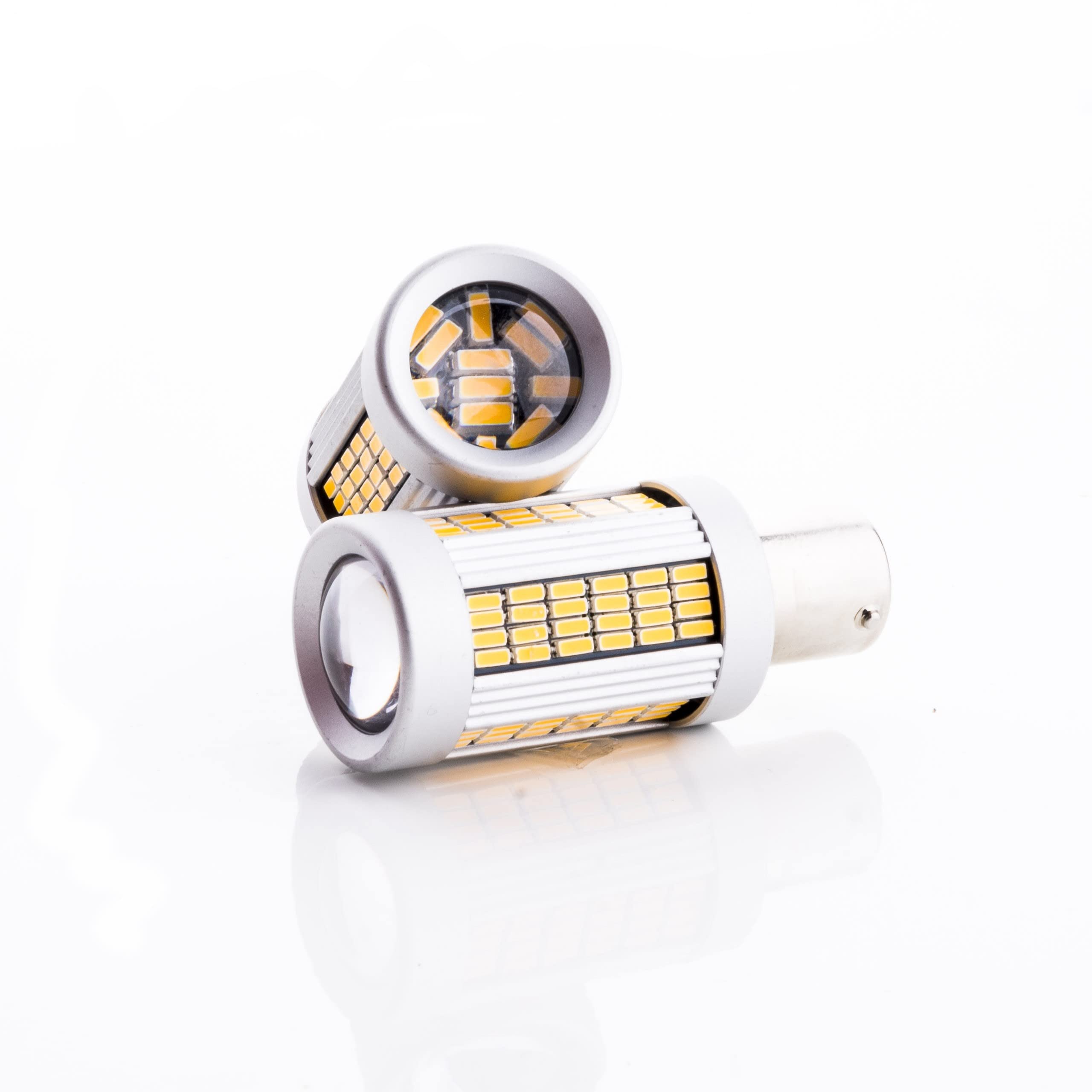 EinParts P21W LED Lampadine 1700-1800K (Arancia) CANBUS 12V per Auto 135 x SMD 4014 LED, BA15S