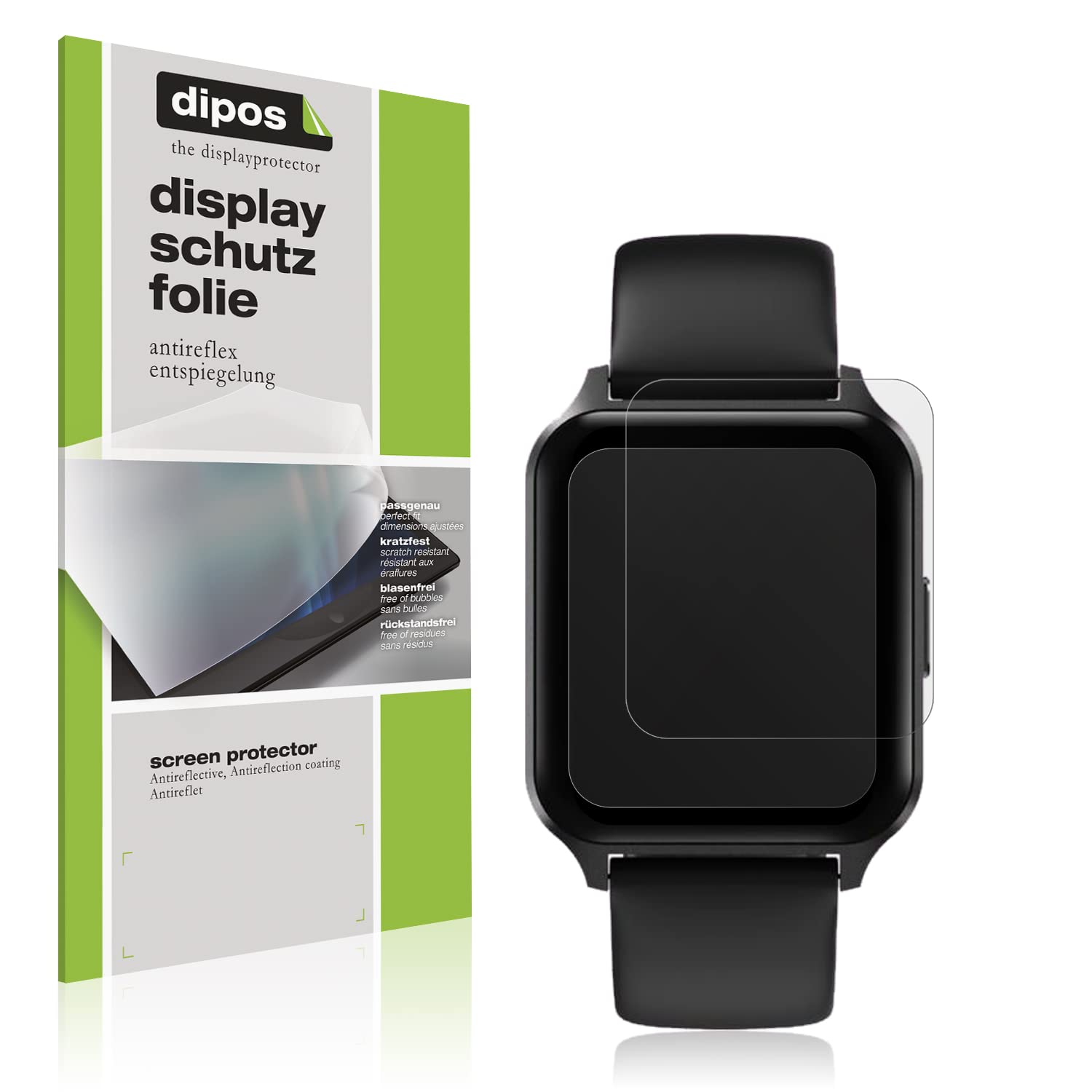 dipos I 5X Pellicola Protettiva antiriflesso Compatibile con Touchelex 1,52 Pollice Smartwatch Pellicola di Protezione
