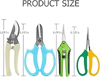 Vista 2 de Tijeras de podar de jardín, tijeras de jardín, tijeras de hierbas, tijeras de floristería, tijeras florales, tijeras de bonsái, podadora de mano