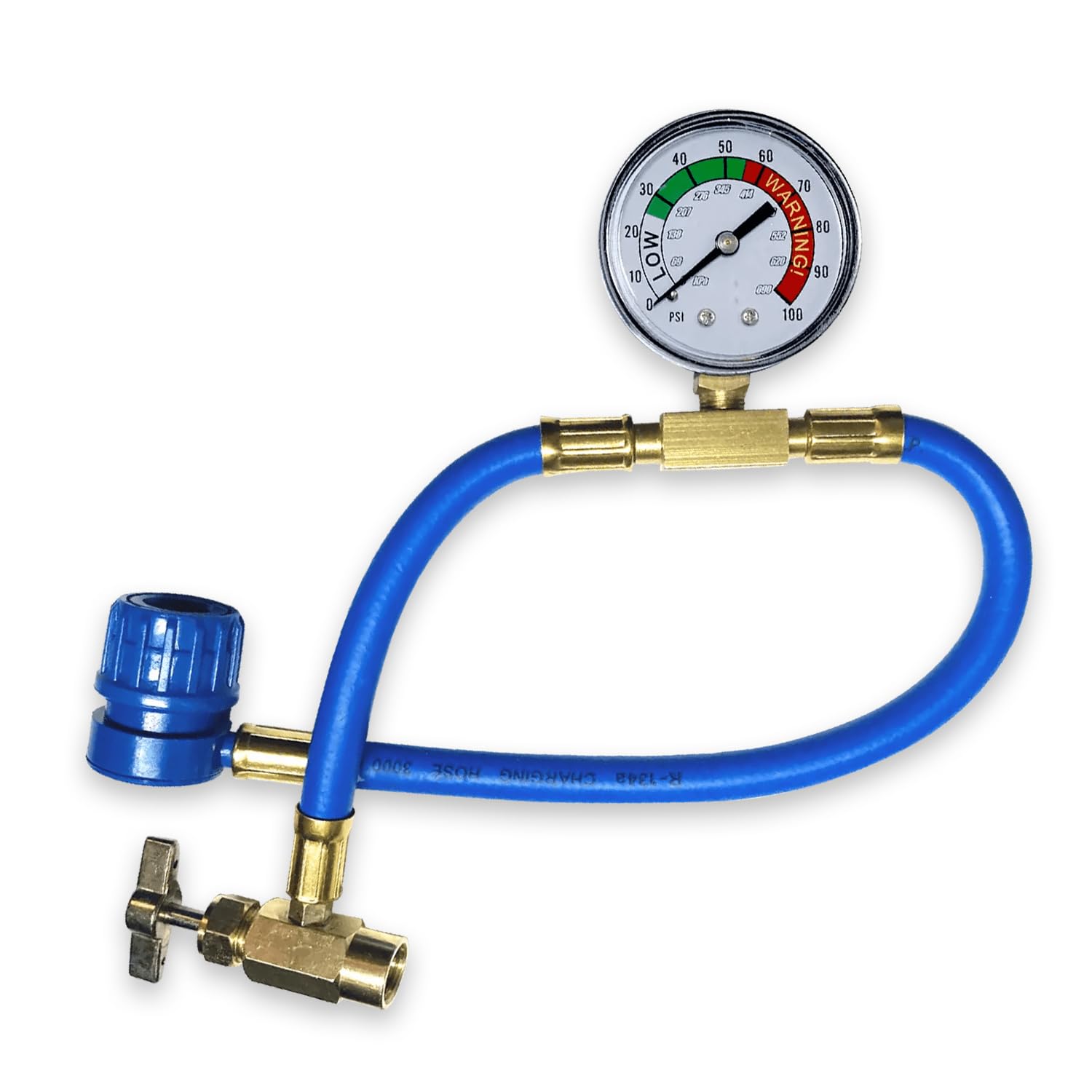 Tuyau de pression avec manomètre pour remplissage automatique de climatisation de voiture, filetage de type A 1/2-16