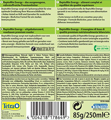 Tetra ReptoMin Energy, vitale voeding voor waterschildpads, 250 ml blik - Afbeelding 3