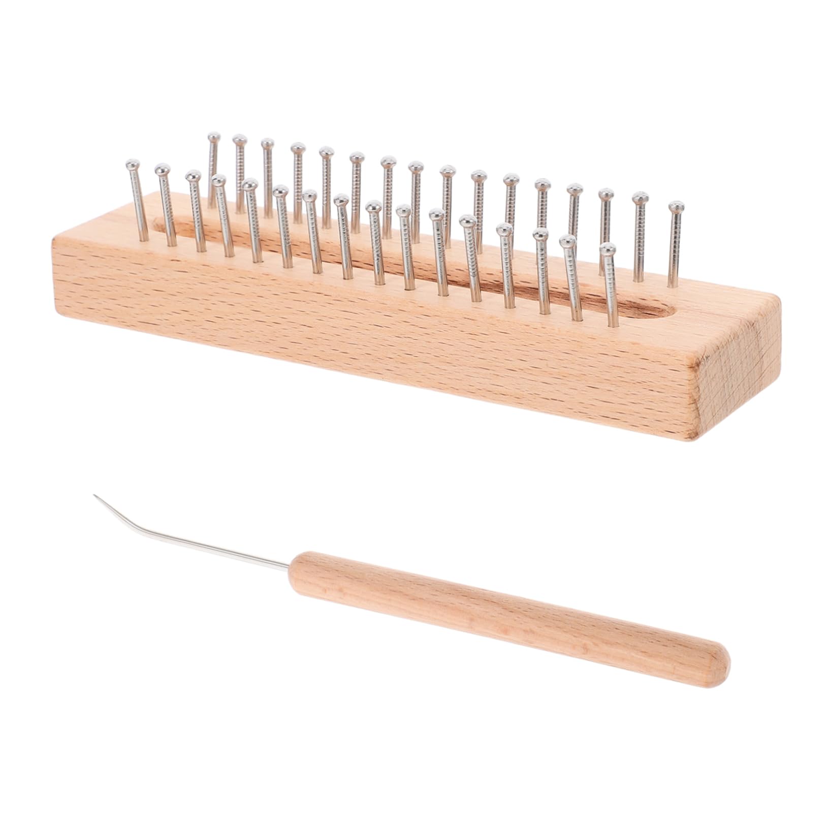 ARTIBETTER 1 Set Wooden Knitting Loom for DIY Scarf Making Easy to Use Weaving Kit with Crochet Hook Present for Craft Enthusiasts Lightweight User Friendly Crafting Tool