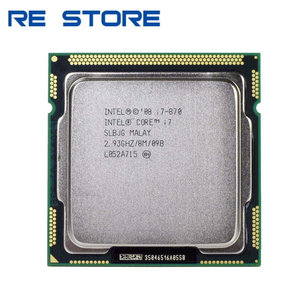 Used Intel Core i7 870 Processor Quad Core 2.93GHz 95W LGA 1156 8M Cache Desktop CPU