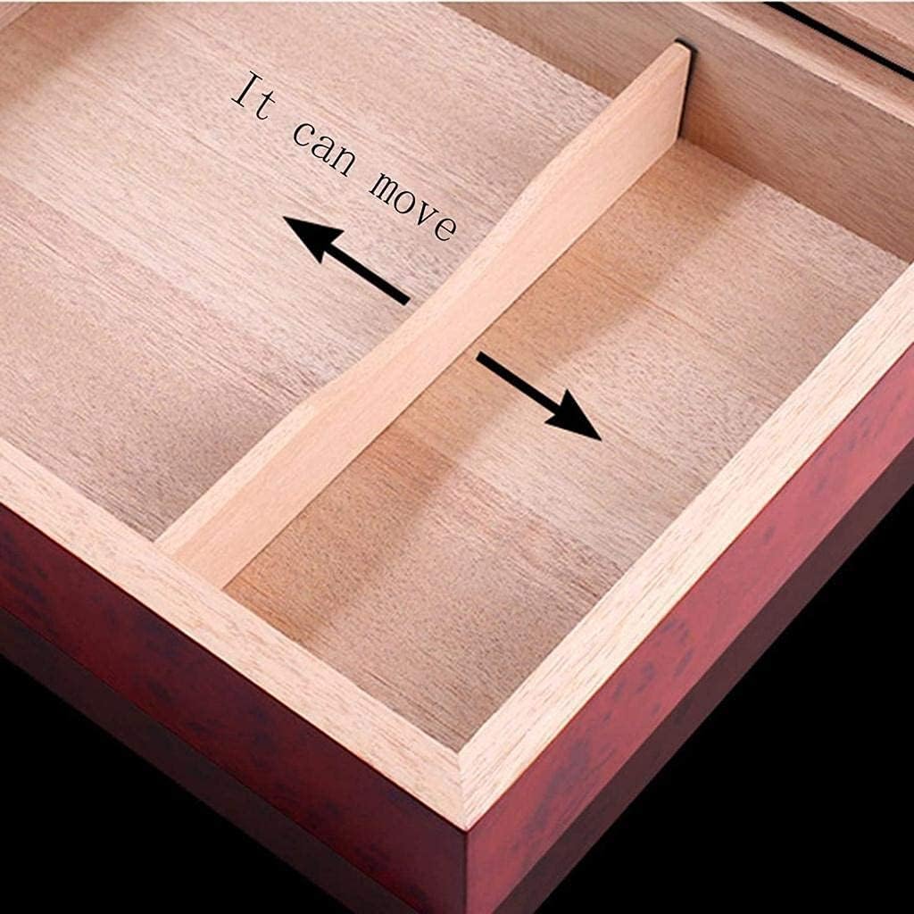 Cigarette Case Cedar Wood Cigar Humidifying Cigarette Case Portable Cigar Humidor Decorative Box (Color : Red, Size : 230 * 210 * 60mm) (Color : Red, Size : 230 * 210 * 60mm)