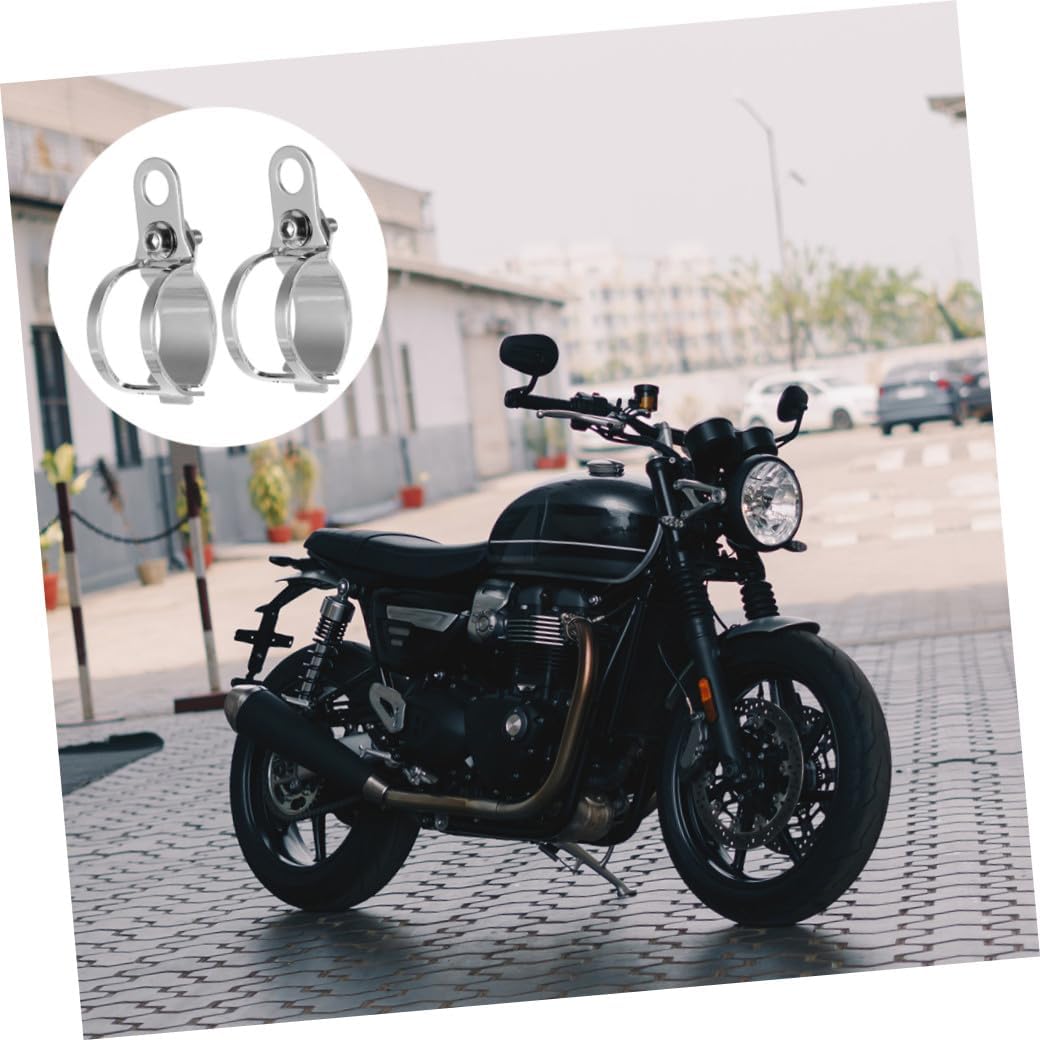 Motorbike Turn Signal Mount Bracket 2pcs Fork Indicator Bracket Clamp Compatible with Harley Motorcycle Accessories for Front Fork Stem Installation