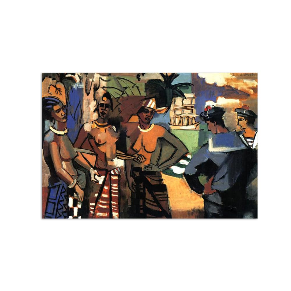 SDYSKKUG André Lhote Famous Wall Art for Living Room. Canvas Prints. Paris. Artwork Painting Reproduction Modern Home Decor 60x40cm Unframed