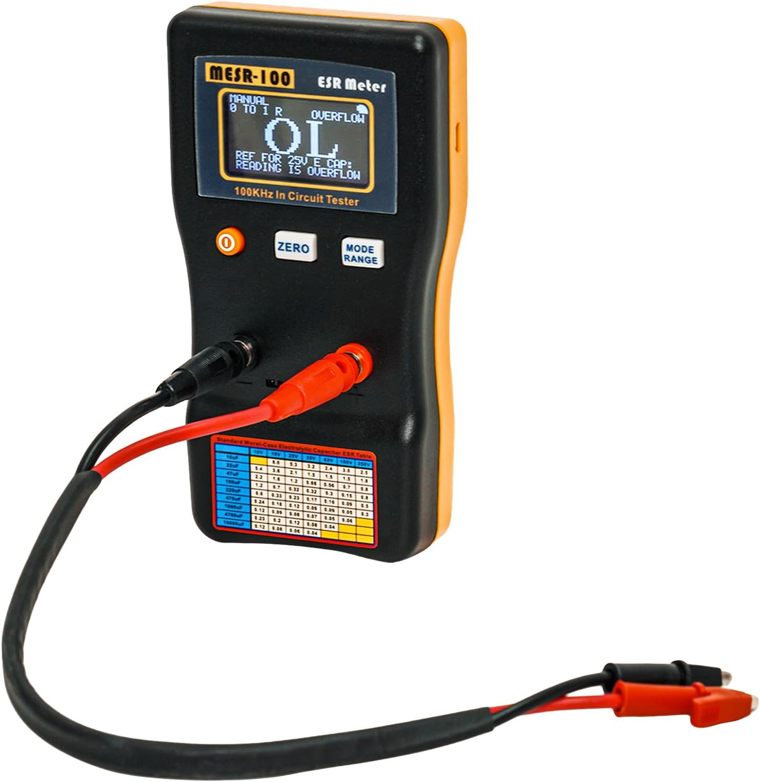 Signstek MESR-100 V2 Auto Ranging in Circuit ESR LCR Meter Capacitor/Low Ohm Meter Up to 0.01 to 100R, Support in Circuit Testing