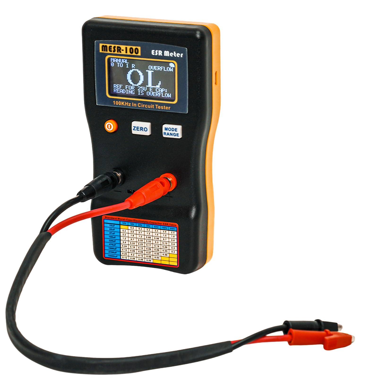Signstek MESR-100 V2 Auto Ranging in Circuit ESR LCR Meter Capacitor/Low Ohm Meter Up to 0.01 to 100R, Support in Circuit Testing