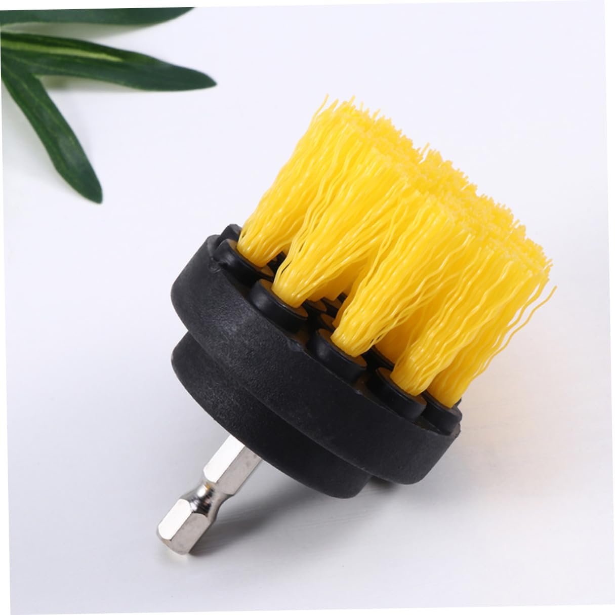 9pcs Car Cleaning Drill Brush Set, Power Scrubber Attachment for Auto Detailing, Yellow, Multi-Surface Cleaning Tool for Wheels, Upholstery, and Glass