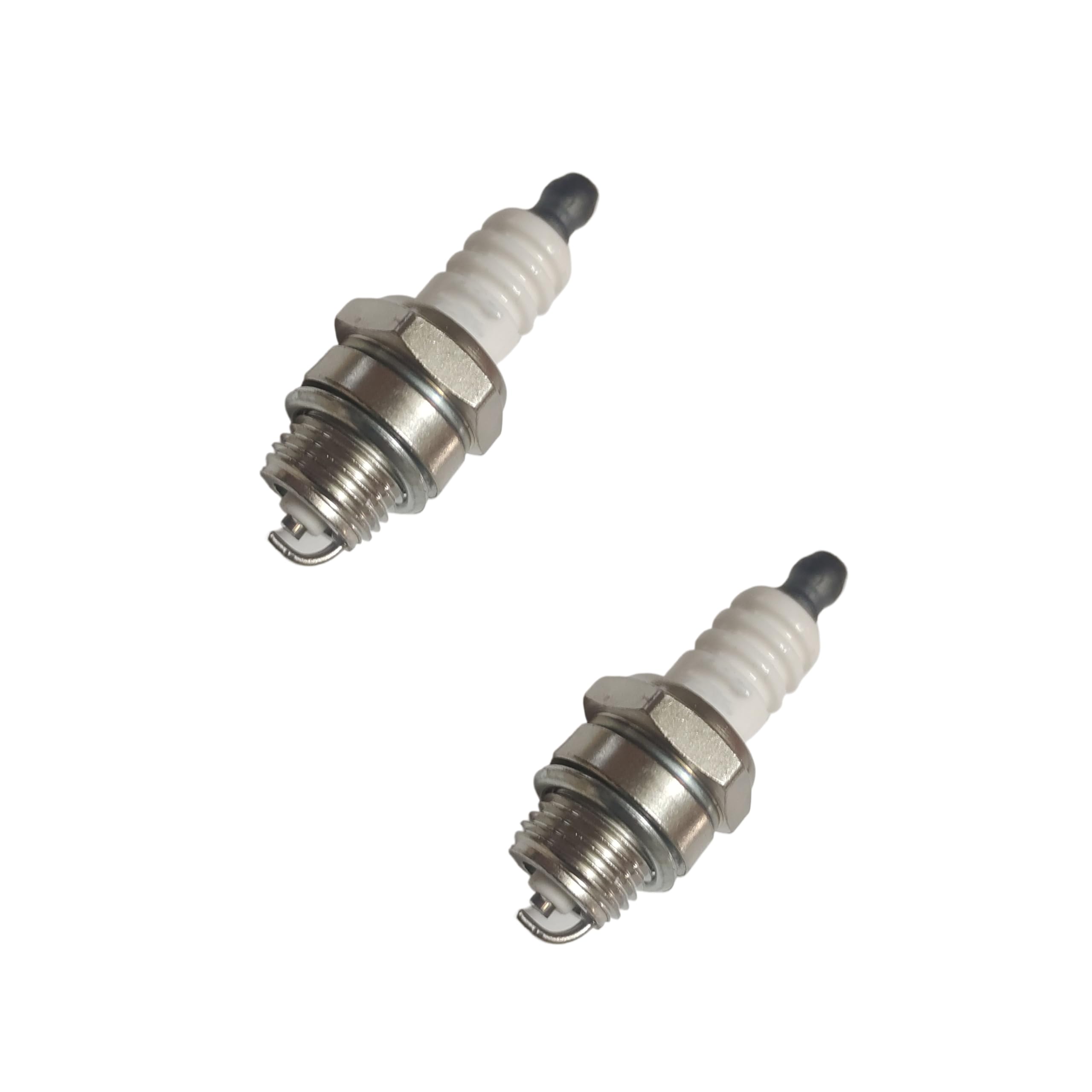 LXQTAO Spark Plug Replacement - Compatible for 2-Stroke 33cc 43cc 47cc 49cc Engines, Compatible for ATV Mini Pocket Bike Quad Scooter Chainsaw Trimmer Brushcutter Strimmer Lawn Mower (2PCS)