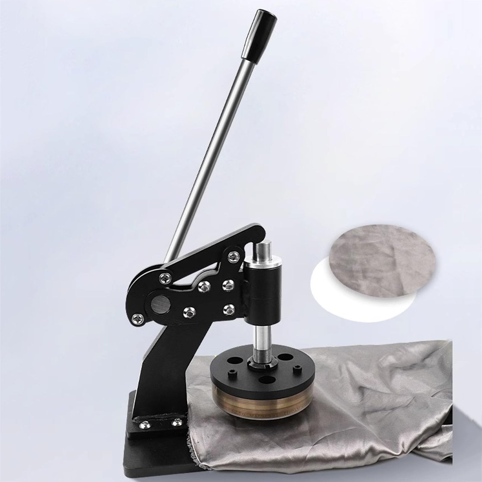 Cortador de muestras de tela, Muestra de alfombras textiles hecha de tela, Cortador de disco de muestra de tela redonda de 100 cm cuadrados, Espesor de corte 0-10 mm, para tela textil, cuero, muestreo