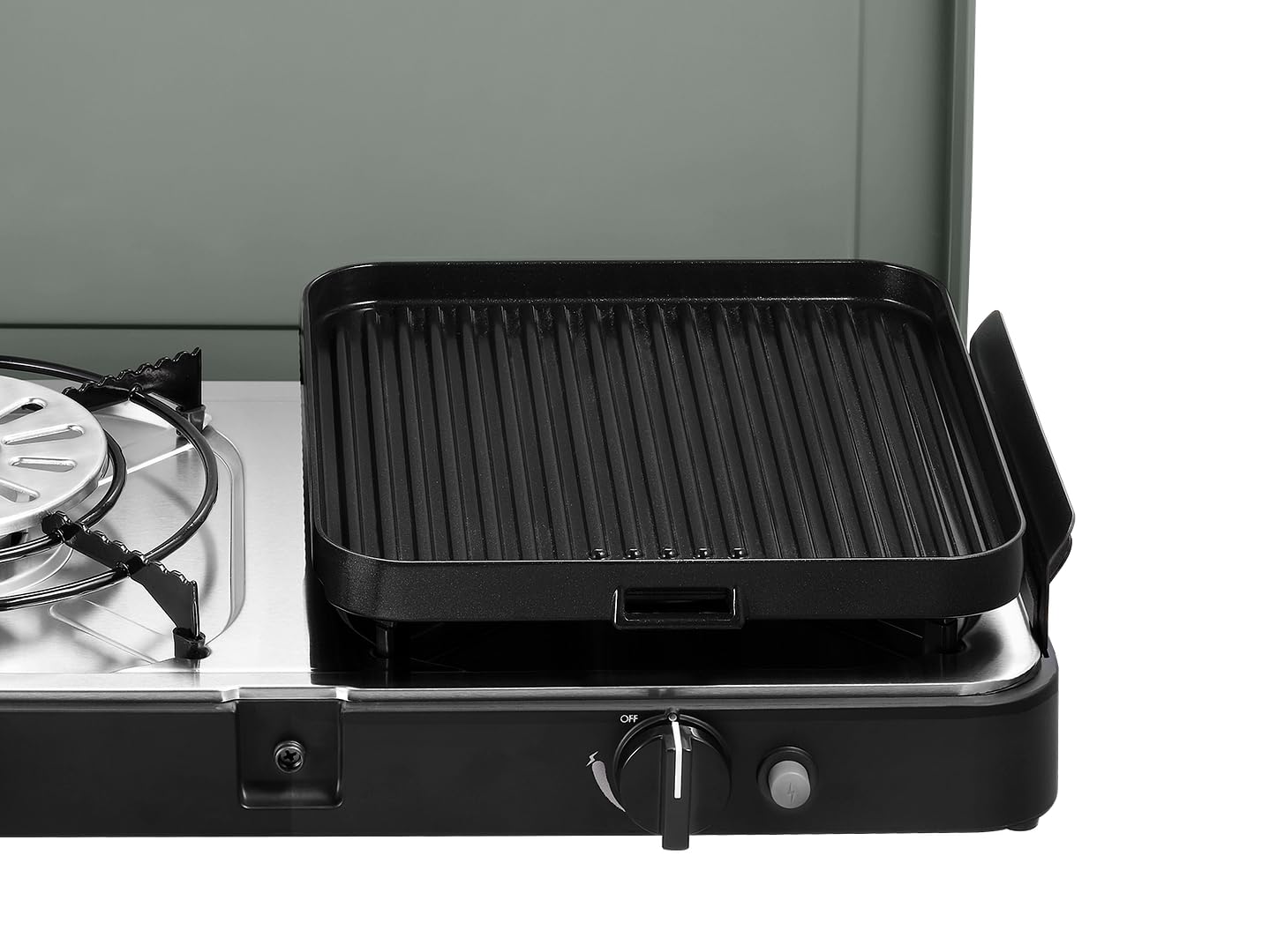 CADAC - 2-Cook 3 Pro Deluxe – grill stołowy – 50 mbar – grill kempingowy – do grillowania na zewnątrz – stal – aluminium – tworzywo sztuczne – grill gazowy – w zestawie torba transportowa
