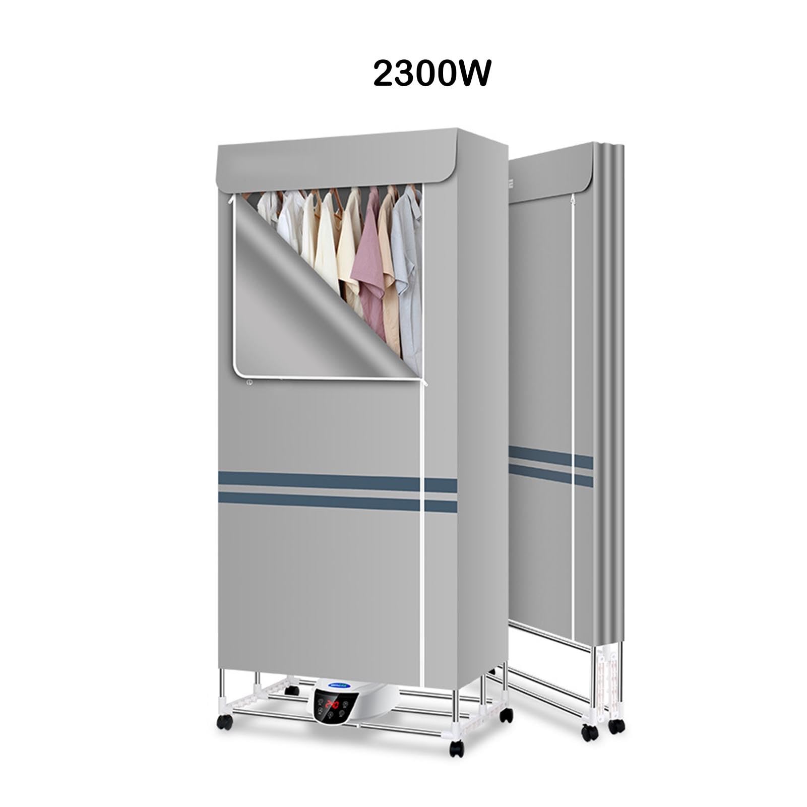 Sèche-Linge Électrique Portable 2300 W avec Minuterie, Mini-Armoire De Séchage for Maison, Appartement, Voyage, Camping-Car, Rapide, Efficace Et Facile À Utiliser Et À Ranger.