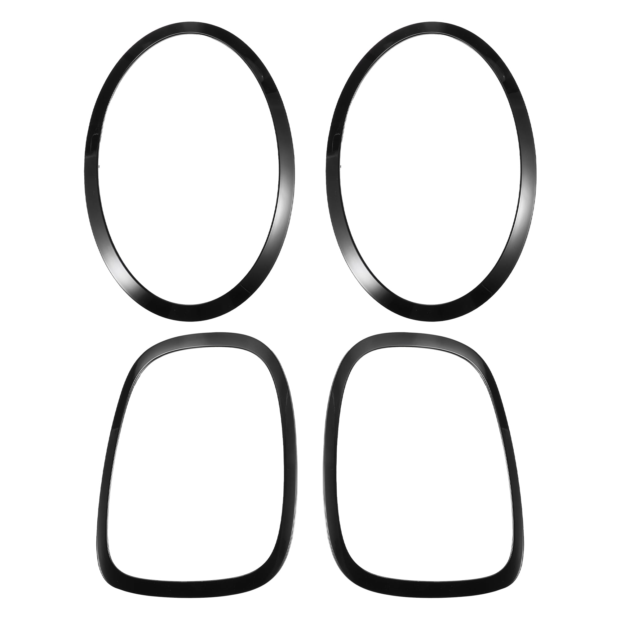 QUARKZMAN Anillos Faro Delantero Y Trasero Para Mini Cooper 14-21 1 Par | Color: Negro, Material: Plástico, Posición: Delantero Y Trasero, Compatible Con: F55, F56, F57, Reemplazo Directo