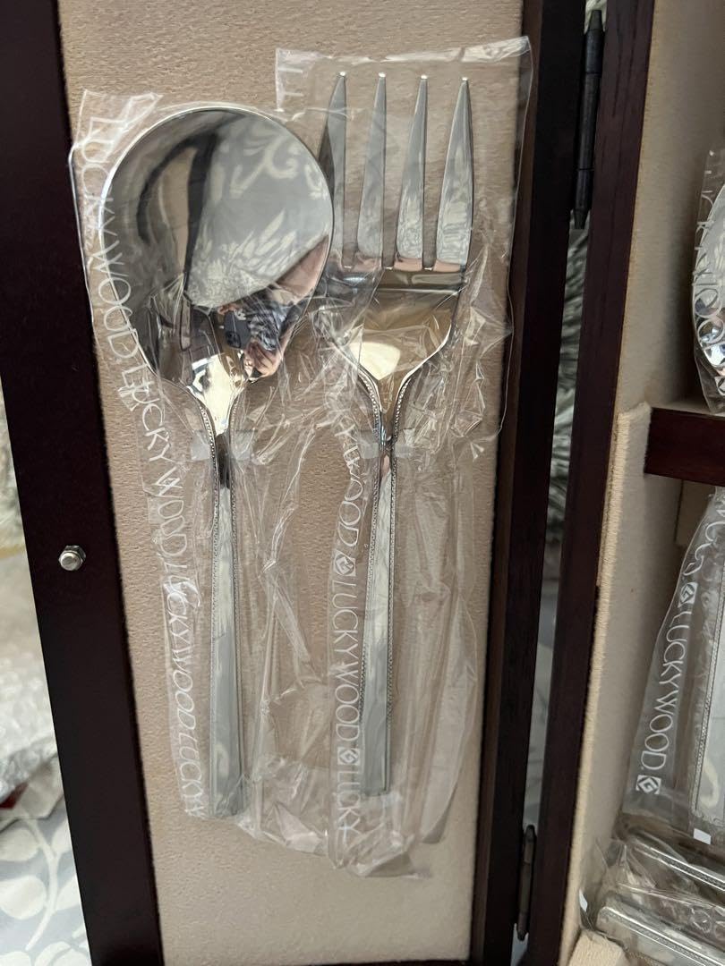 ラッキーウッド　カトラリーセット　ロマンス　ディナーセット〈53本セット〉 Amazon | ラッキーウッド カトラリーセット ロマンス ディナー