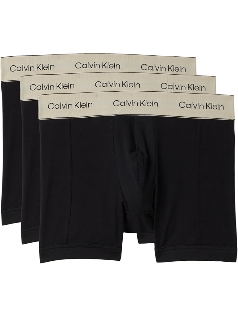 Black Calvin Klein Pima Cotton 3-Pack Boxer Brief