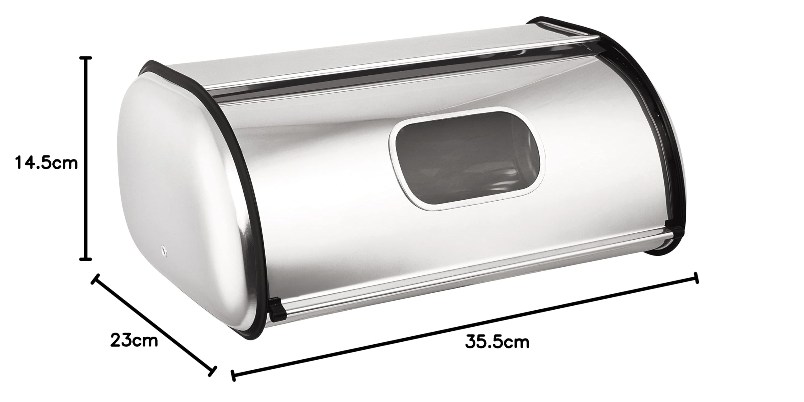 Haushalt Broodtrommel - Schuifdeksel - Rvs - 35,5 x 23 x 14,5 cm