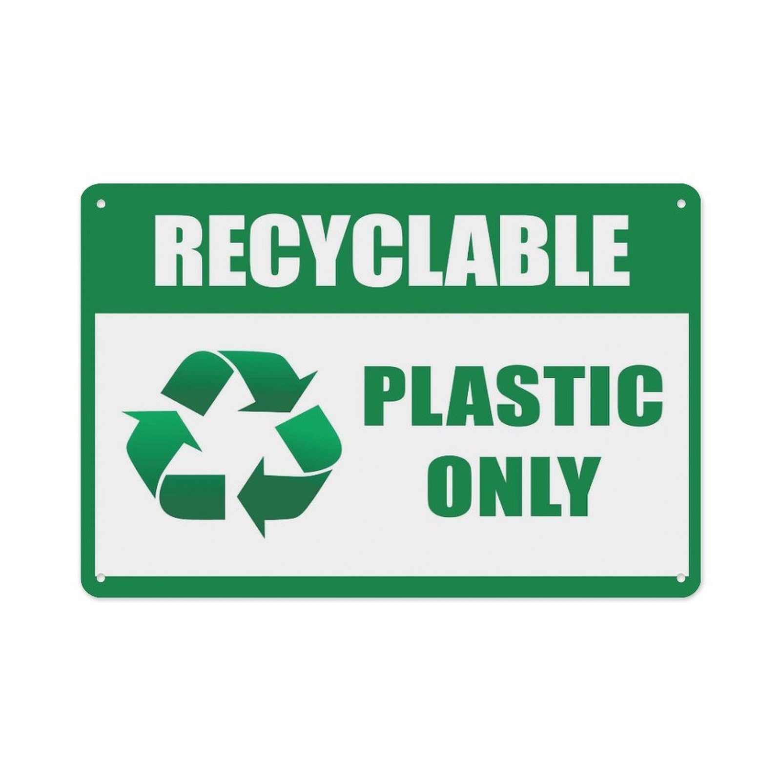 Peiyeety A07 Recyclable Plastic Only Sign Aluminum Tin Warning Signs For Home Outdoor Garden 12X16 Inches