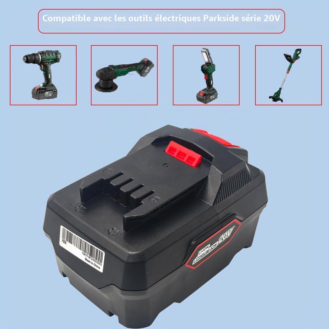 20V 5,0Ah Batterie pour Parkside X 20V Team, Pap 20 A1 B1 B3, Parkside XTEAM Series, pour Park-Side Pap 20 A2