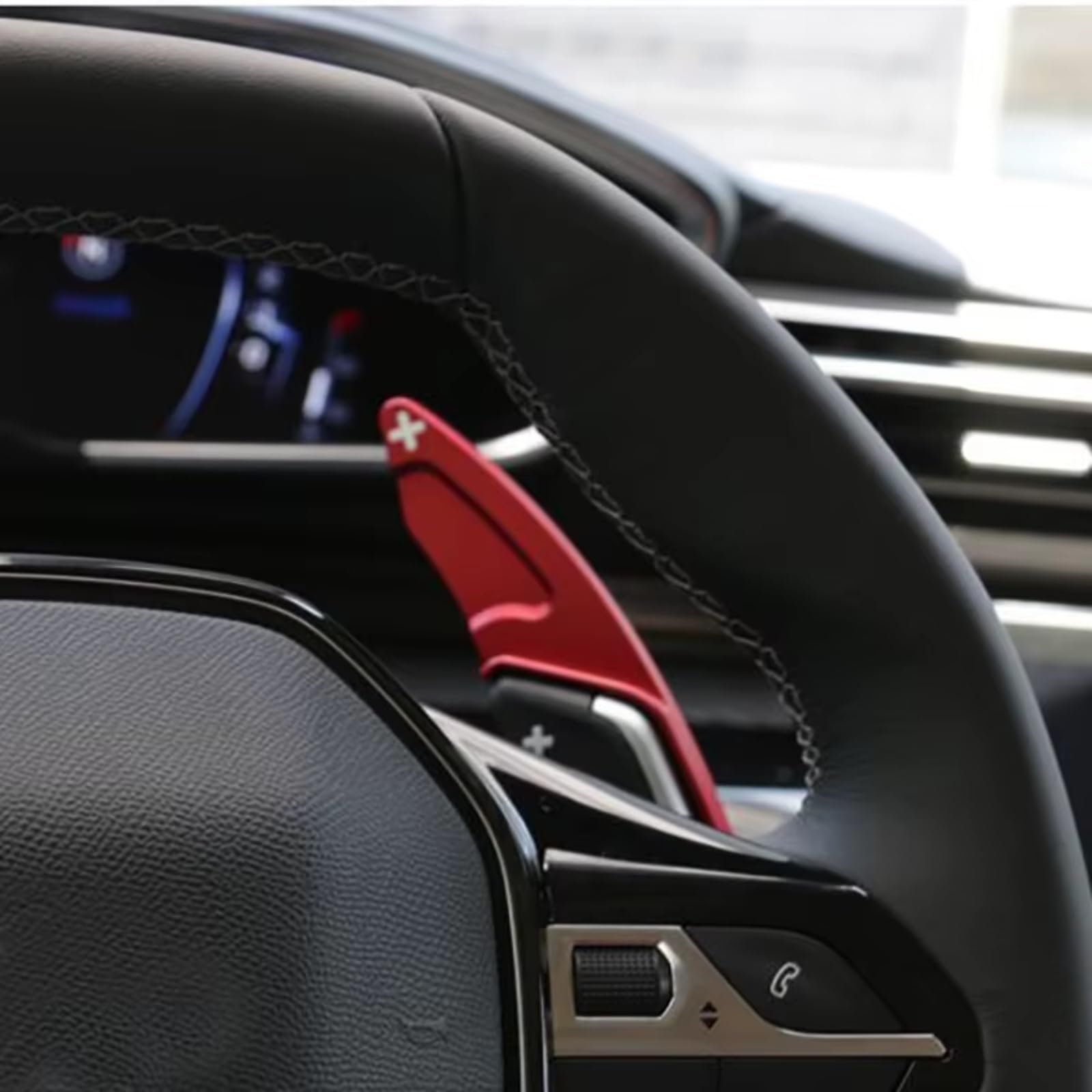 Paletta Cambio Compatibile Con Peugeot 3008 Volante Per Auto Paddle Shifter Shifters Paddle Extension Gear(Black)
