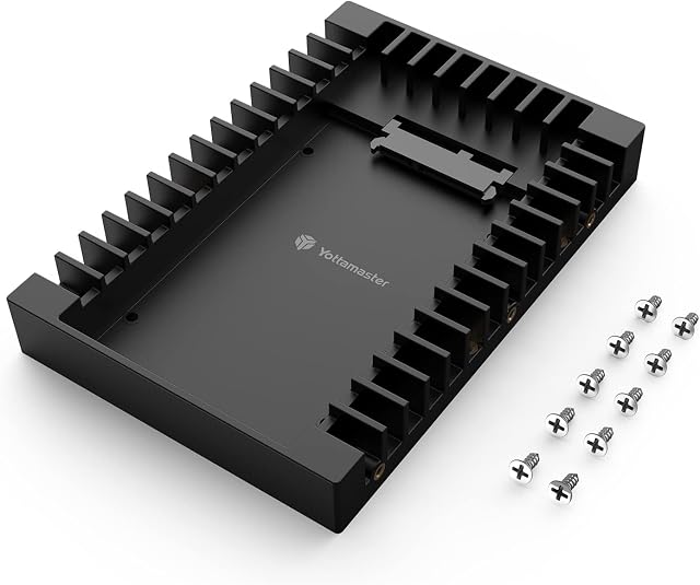 Yottamaster 2.5" to 3.5" SATA SSD Mounting Bracket, ABS SATA 3.0 Hard Drive Adapter for 7/9.5/12.5/15mm SATA HDD/SSD-[P-25TS]