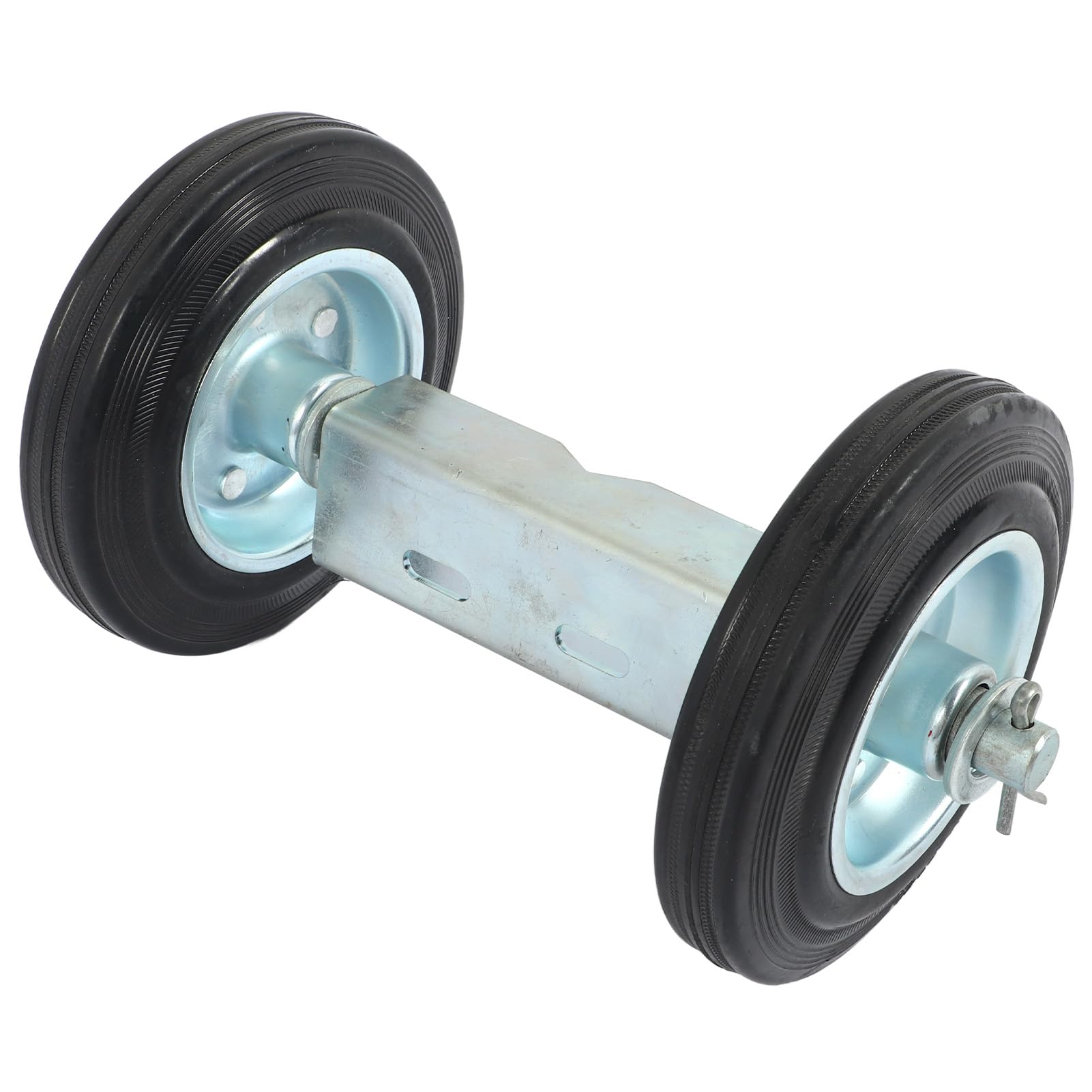 Ejoyous Koło Bramy z Ogniwem łańcucha Rolkowego Koło Nośne Bramy Rolowanej ze Stopu Aluminium 6-calowy Zestaw Podwójnych kół z Rolkami Gąsienicowymi Śruby w Kształcie Litery U i Zamek do Podwórza
