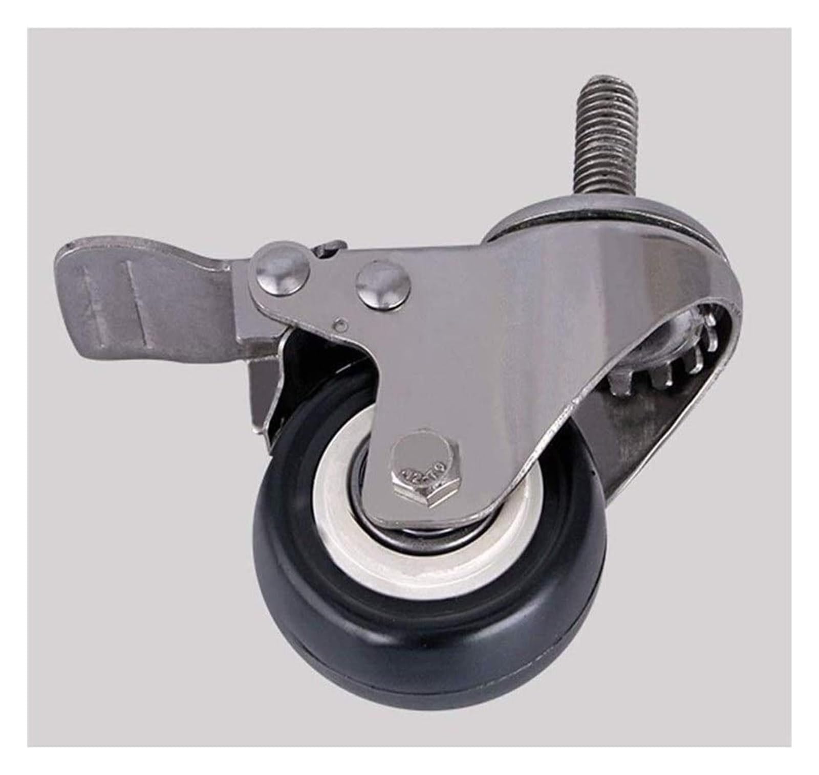Ruote girevoli, Ruote girevoli, Ruote girevoli, Ruote girevoli con Filettatura M8/M10/M12 per mobili da 1,5''/2 Pollici (50 mm) in PU Silenzioso per impieghi gravosi da 300 kg con 2 Freni +