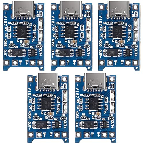 5pcs TP4056 Type-C USB 5V 1A Lithium Battery Charger Module