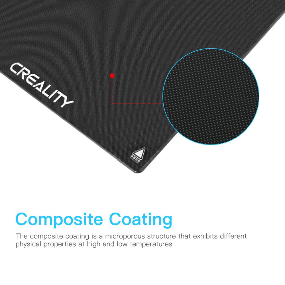 Creality CR-10 V2 Glass Bed 3D Printer Platform, 310 x 320MM Tempered Glass Plate Build Surface for CR-10S Pro V2 / CR-10S Pro/CR-10S / CR-X/Ender 3 Max