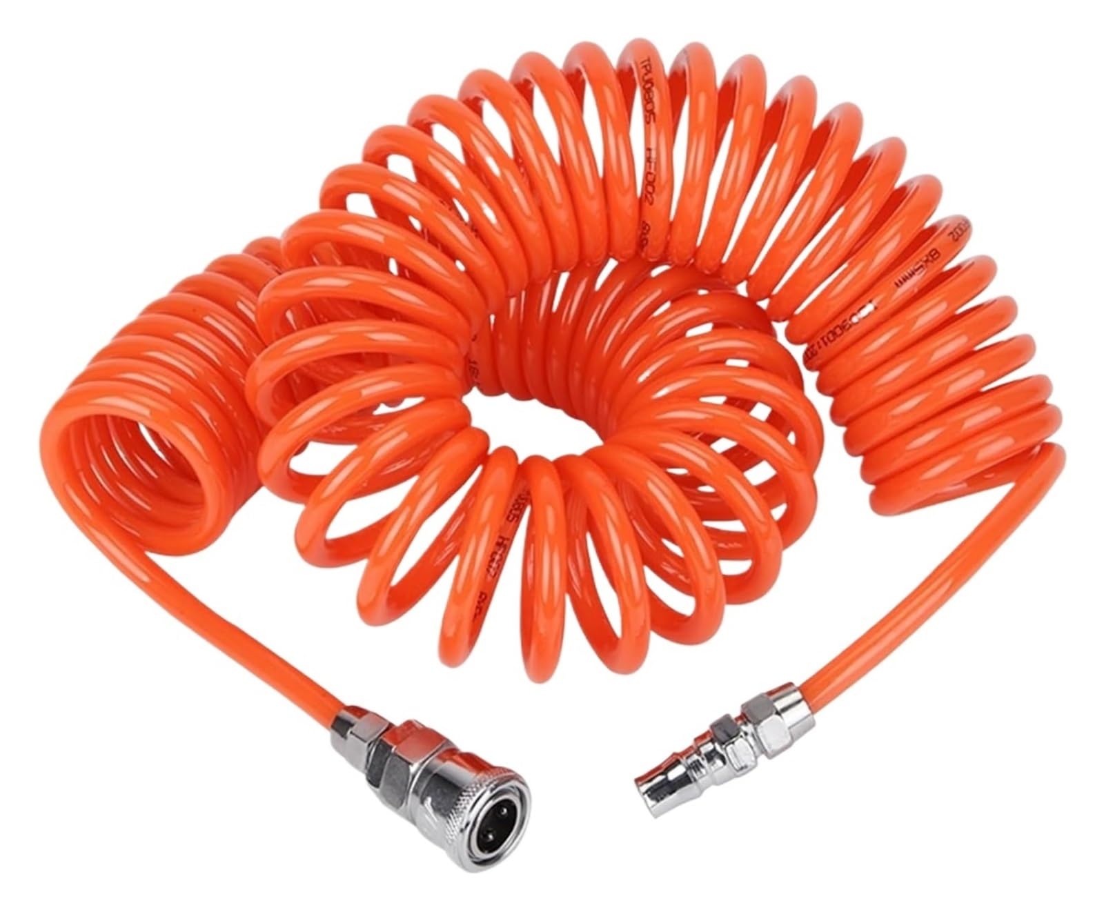 Spirala pneumatyczna, PU Polyurethane Spring Spiral Pneumatic Air Hose Orange 3-15 Meter(Od14 X Id10,15 Meter)