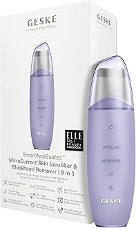 SmartAppGuided™ MicroCurrent Skin Scrubber & Blackhead Remover | 9 in 1 | Skin Care Tools | Face Cleansing | Anti-Aging & Cleansing | Pro Face Lift | Blackhead Extraction