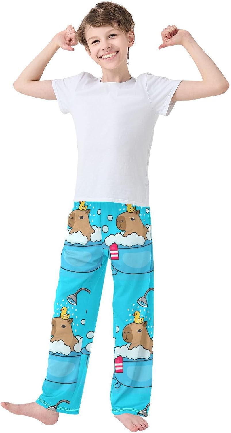 Cute Capybara Takes Bath Pajama Pants Pajama Bottoms Soft Sleep Pjs Lounge Pants M