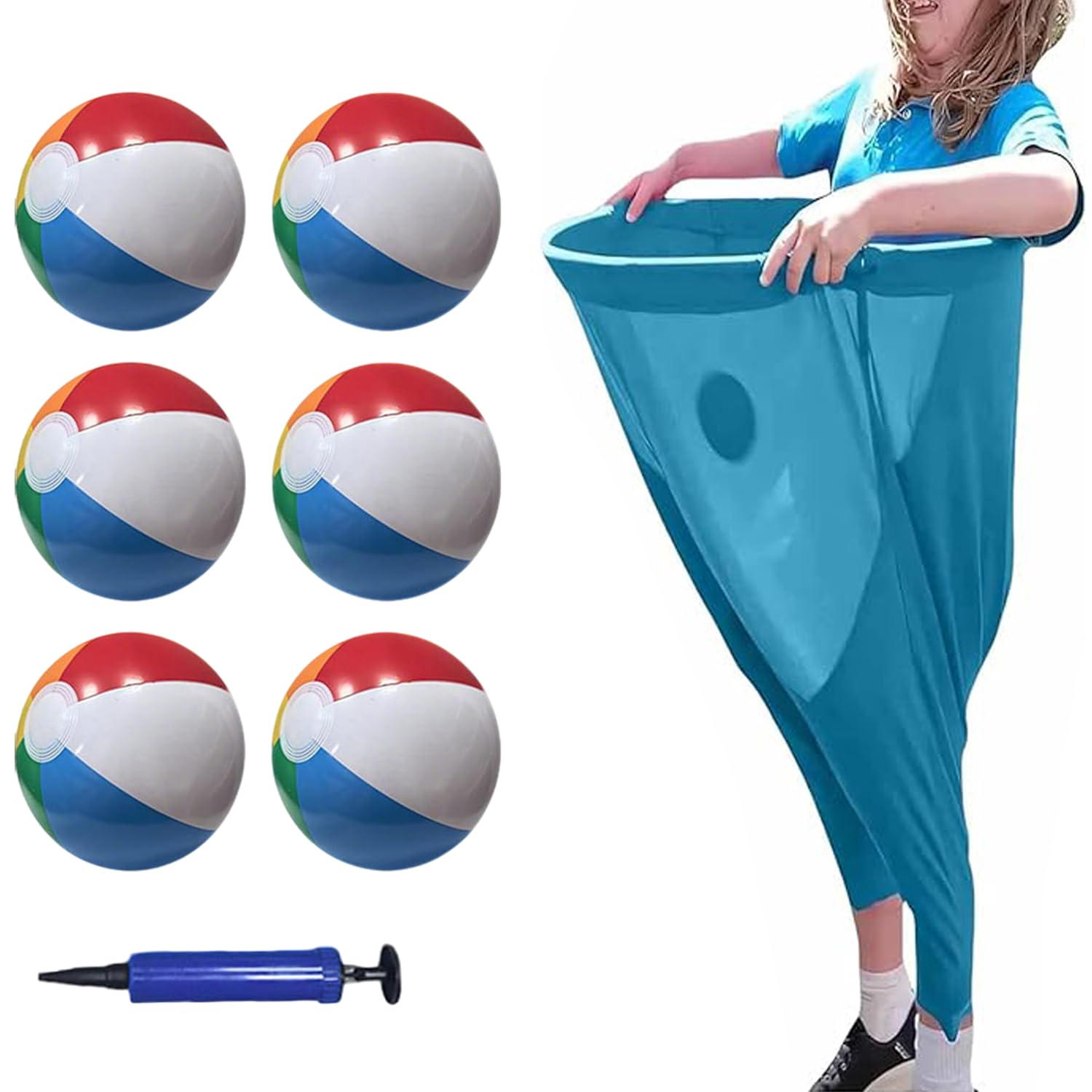 Srumvoat Granny Pants Game Set, Oversized Granny Pants Garden Games Set with 6 Balls and Air Pumps, Outdoor Tossing Games for Adults Teens Party Backyard Lawn Family Reunion Gathering