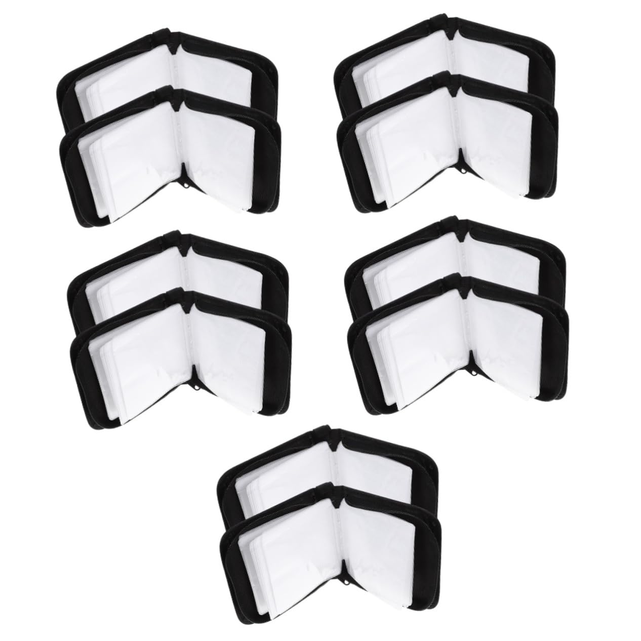 Cabilock 5 Set Custodia Portatile Per Dvd Da Organizer Protettivo Con Cerniera Per Viaggi Dvd Per Giochi Musica E Video Dischi Per Bagagli Compatti 2 Pezzi * 5