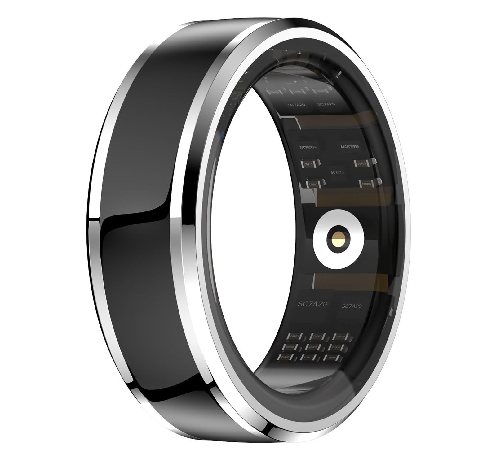 Heart Rate Health Fitness Smart Ring, Waterproof Health Tracker for Android iOS, Bluetooth Activity Monitor Wearable for Men Women