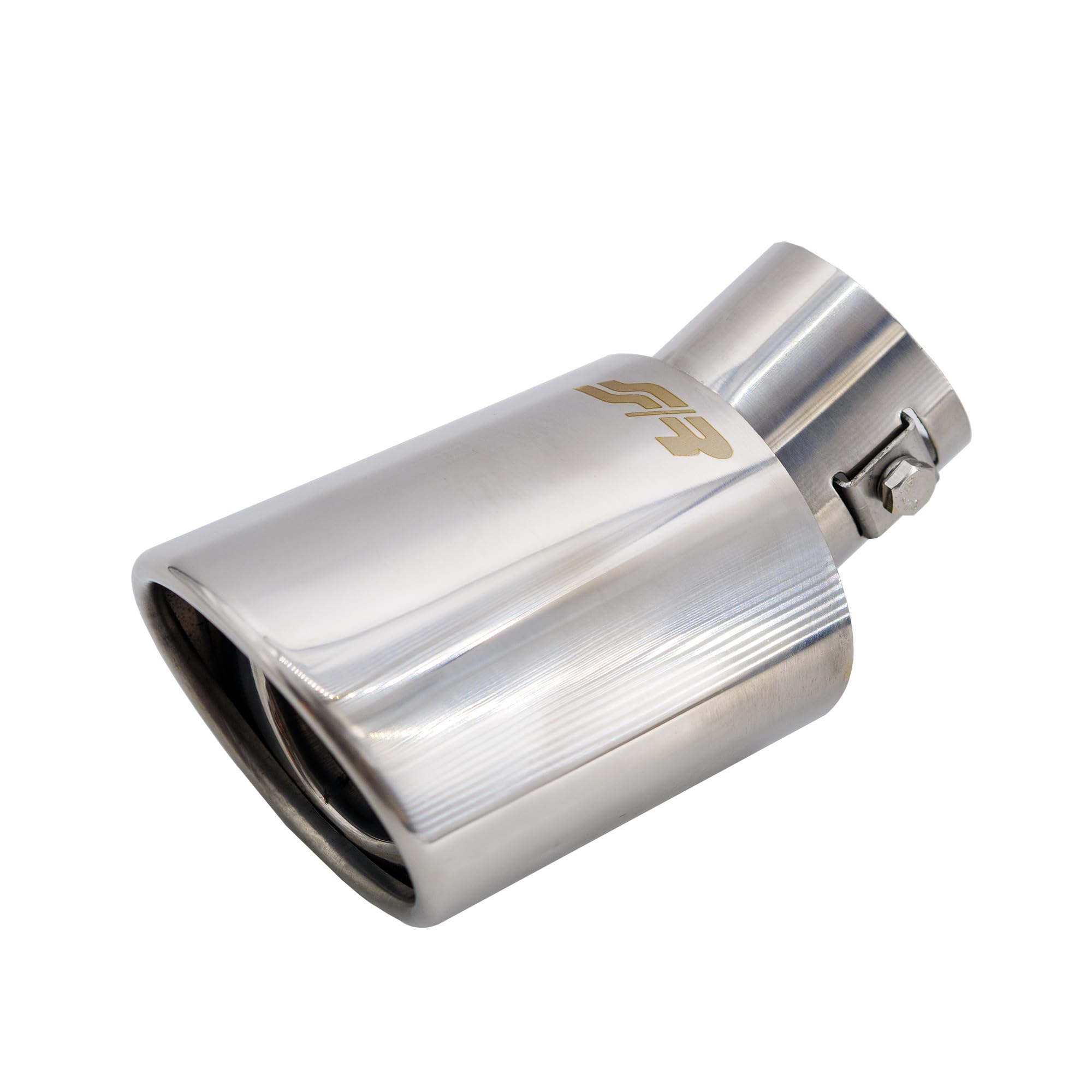 Simoni Racing Cola de Tubo de Escape Deportiva Ovalada/Inclinada Acero INOX - 87x66xL150 - Montaje ->48mm
