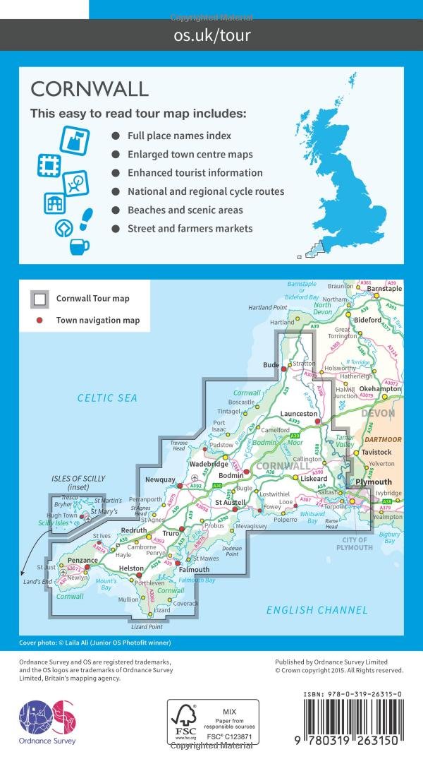 Cornwall (OS Tour Map)