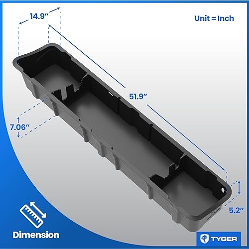 Vista 15 de Tyger Auto caja de almacenamiento para debajo del asiento