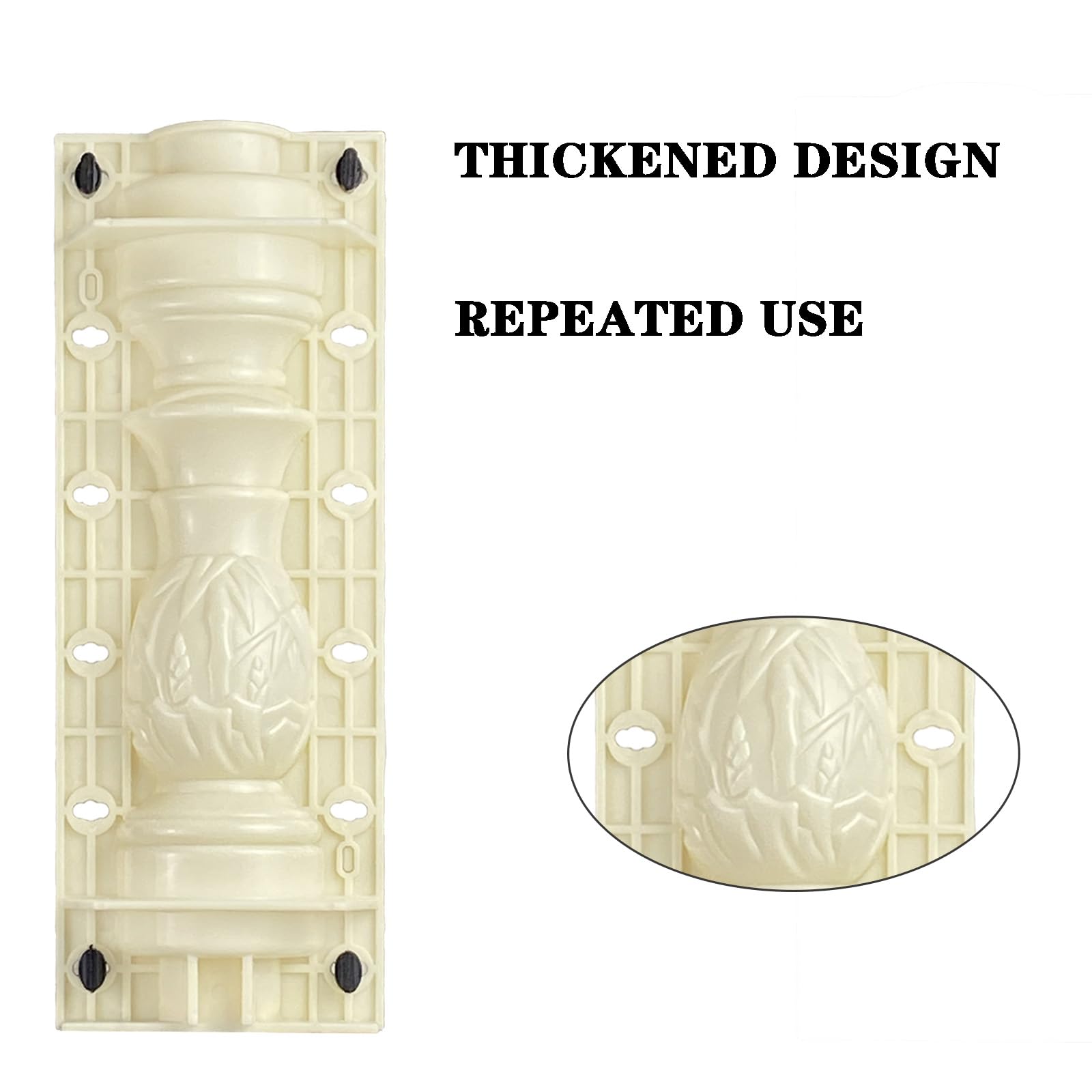 Molde de hormigón para balcón, barandilla de columna romana, hormigón, yeso, cemento, balaustradas, para decoración del hogar y el jardín (estilo 3)