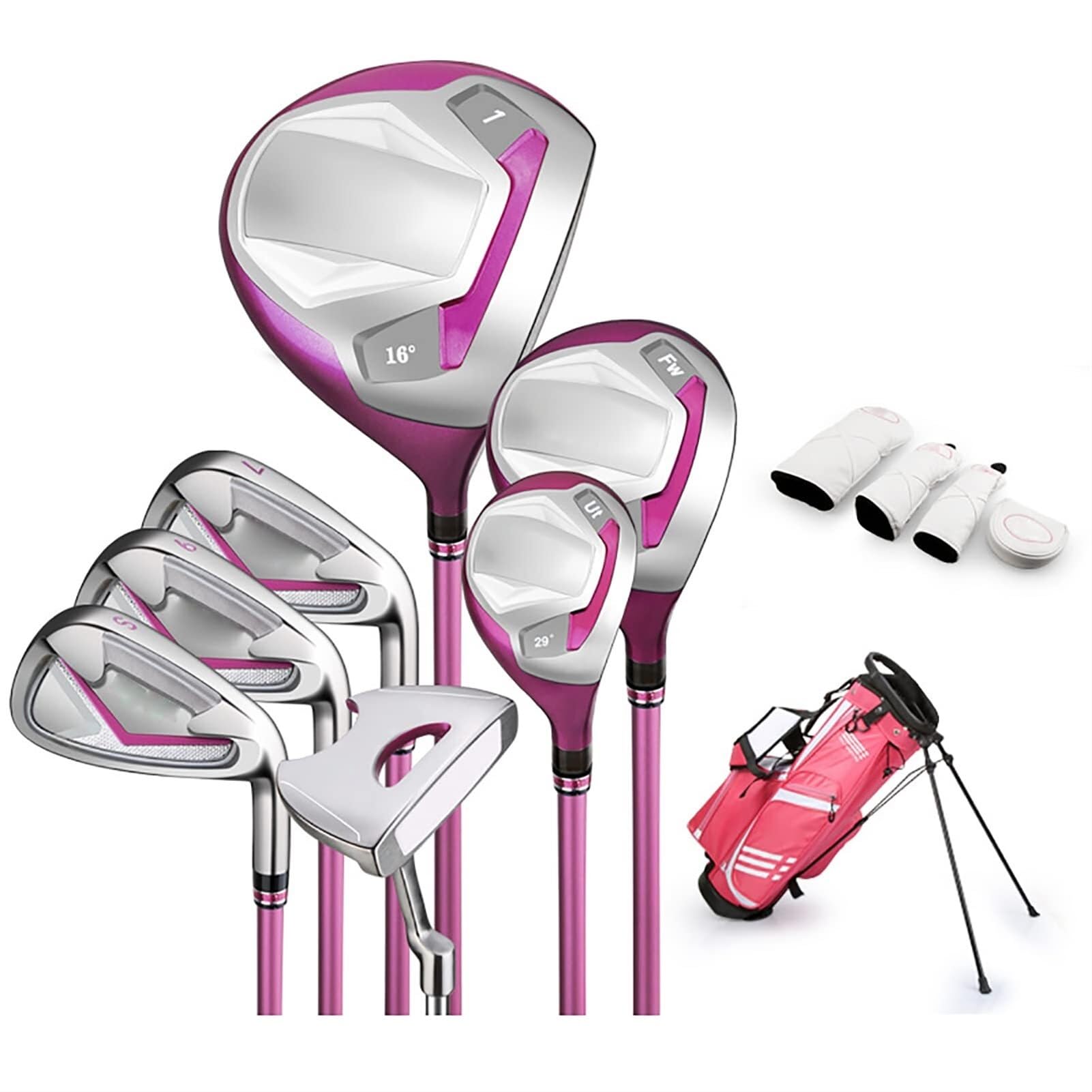 Juego de Palos de Golf Completo para niños, Juego de Golf para niños, 7 Palos de Golf para niños y Adolescentes, para niños de 120 a 165 cm de Altura, Regalo de cumpleaños de Navidad