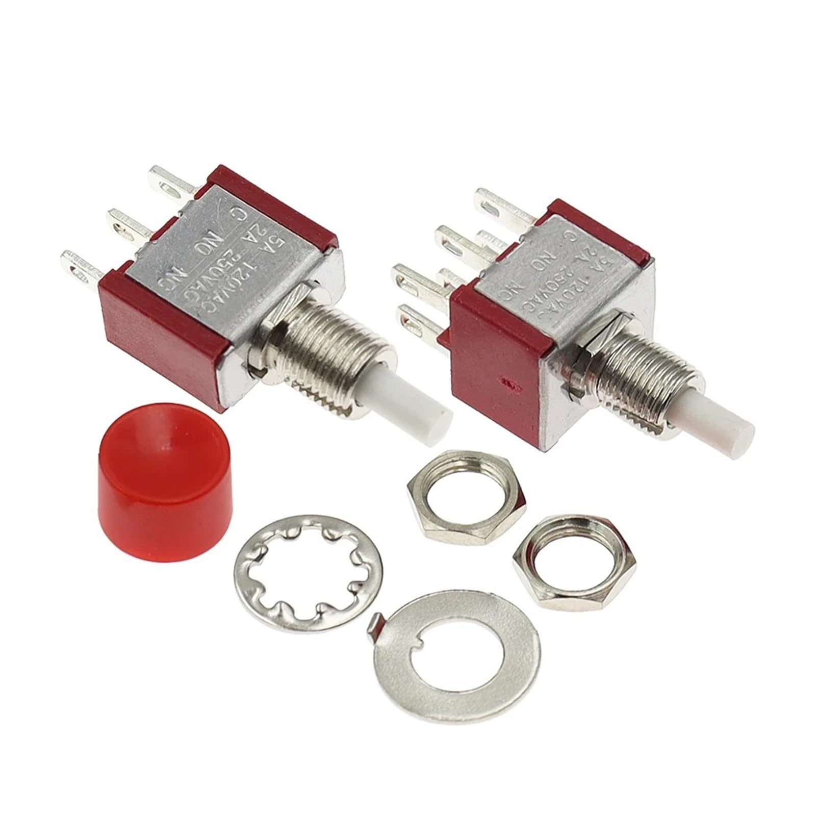 3Pin C-NO-NC 6MM Mini Momentary automatyczny powrót Push Button Switch ON-ON 2A 250VAC/5A 120VAC 3 szt. (zielony)