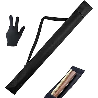 1 Pack Pool Cue Bag Pool Cue Bag Portable Pool Cue Bag Carry Bag Snooker Sticks Billiard Bag for 1/2 Snooker Billiard Stick Rod Storage