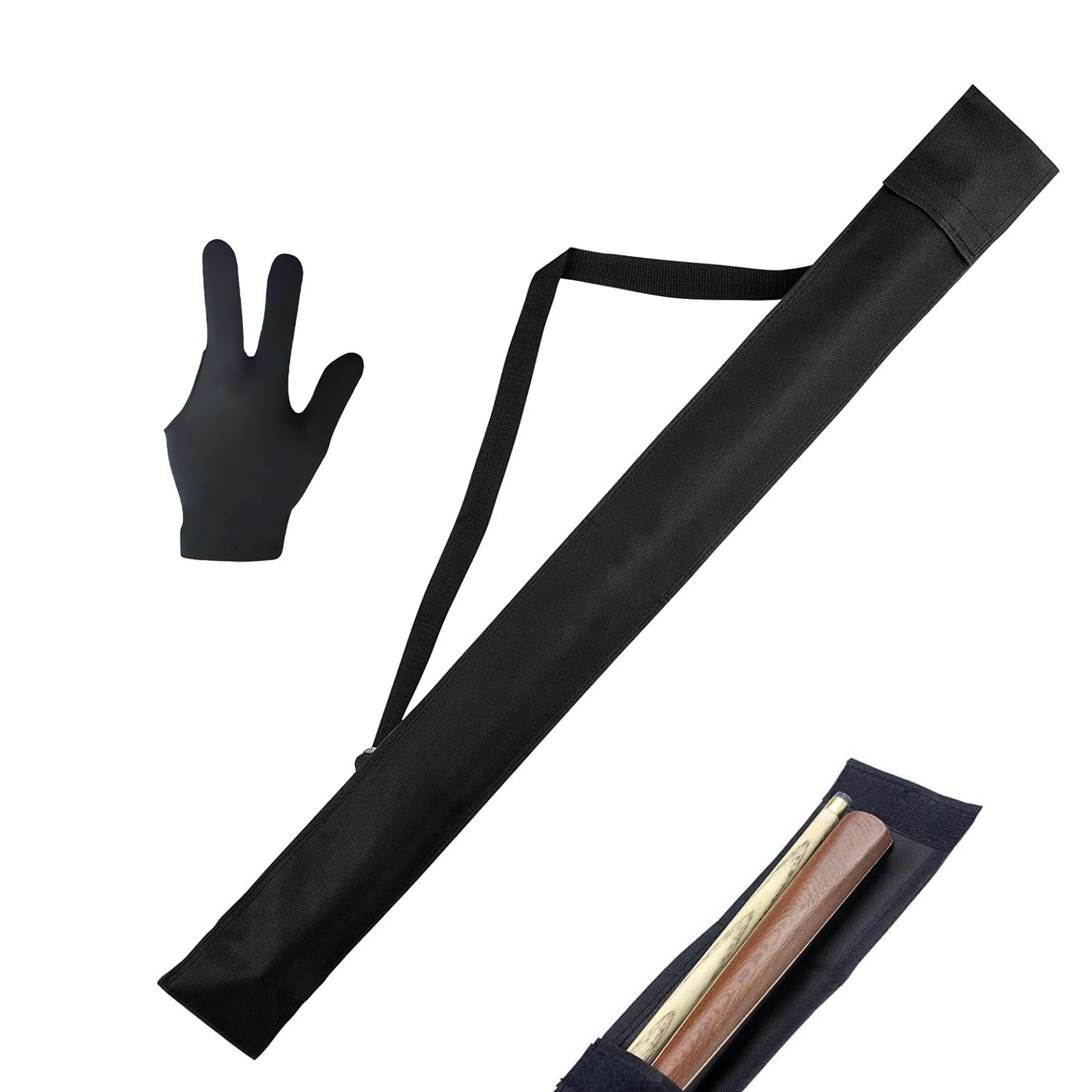 Borsa per Stecca da Biliardo Portatile, Custodia per 1/2 Stecca da Biliardo