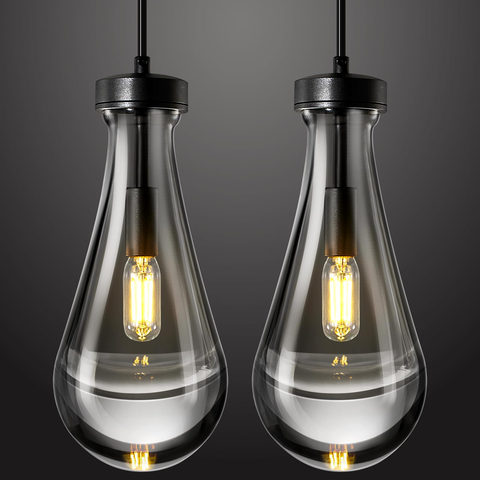 Photo 1 of LIANGMH 2-Pack Raindrop Pendant Lights