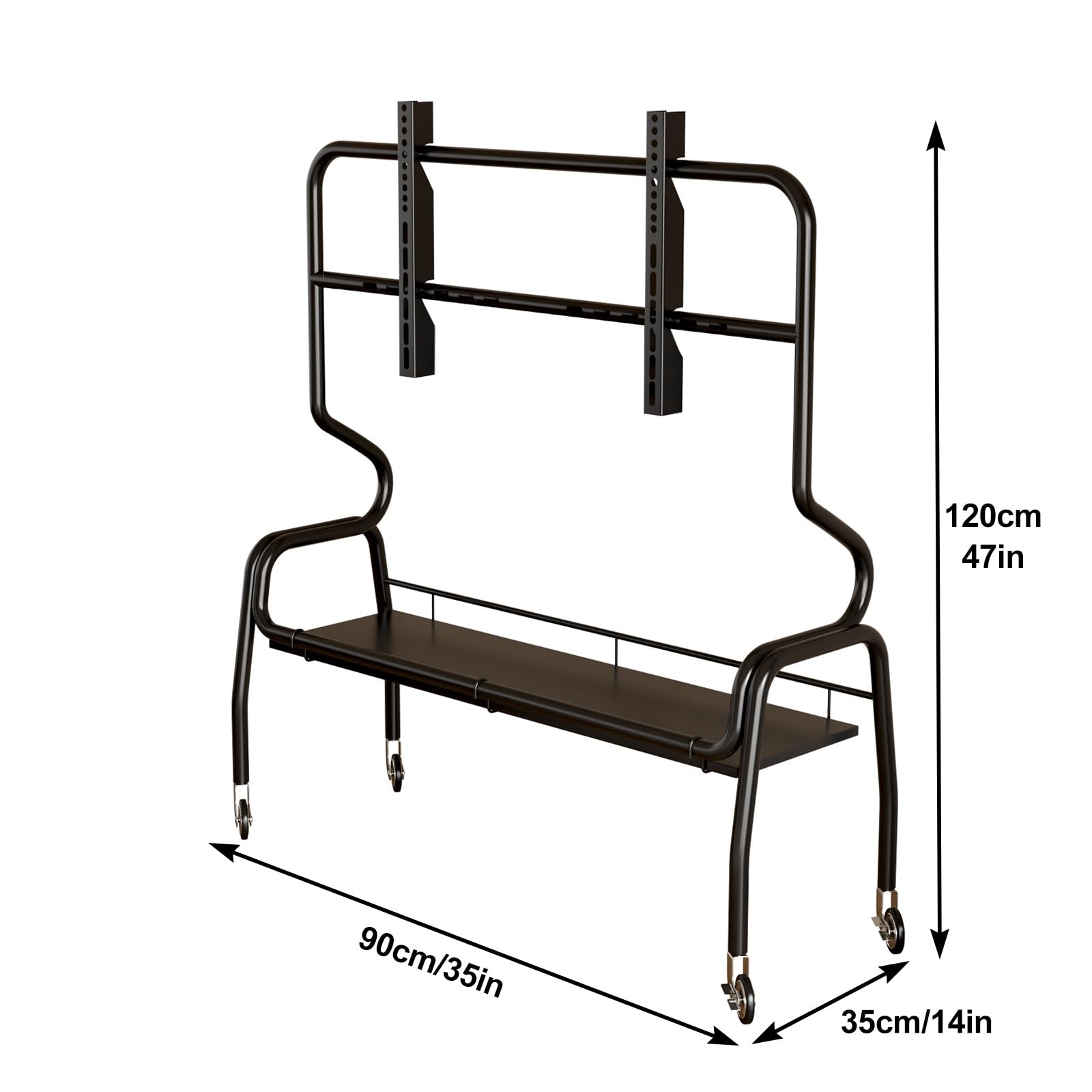 テレビスタンド　キャスター付き　上下角度、高さ調整可能　32〜85インチ対応 Amazon.co.jp: ZDMZR モバイル TV カート 32-85 インチ用