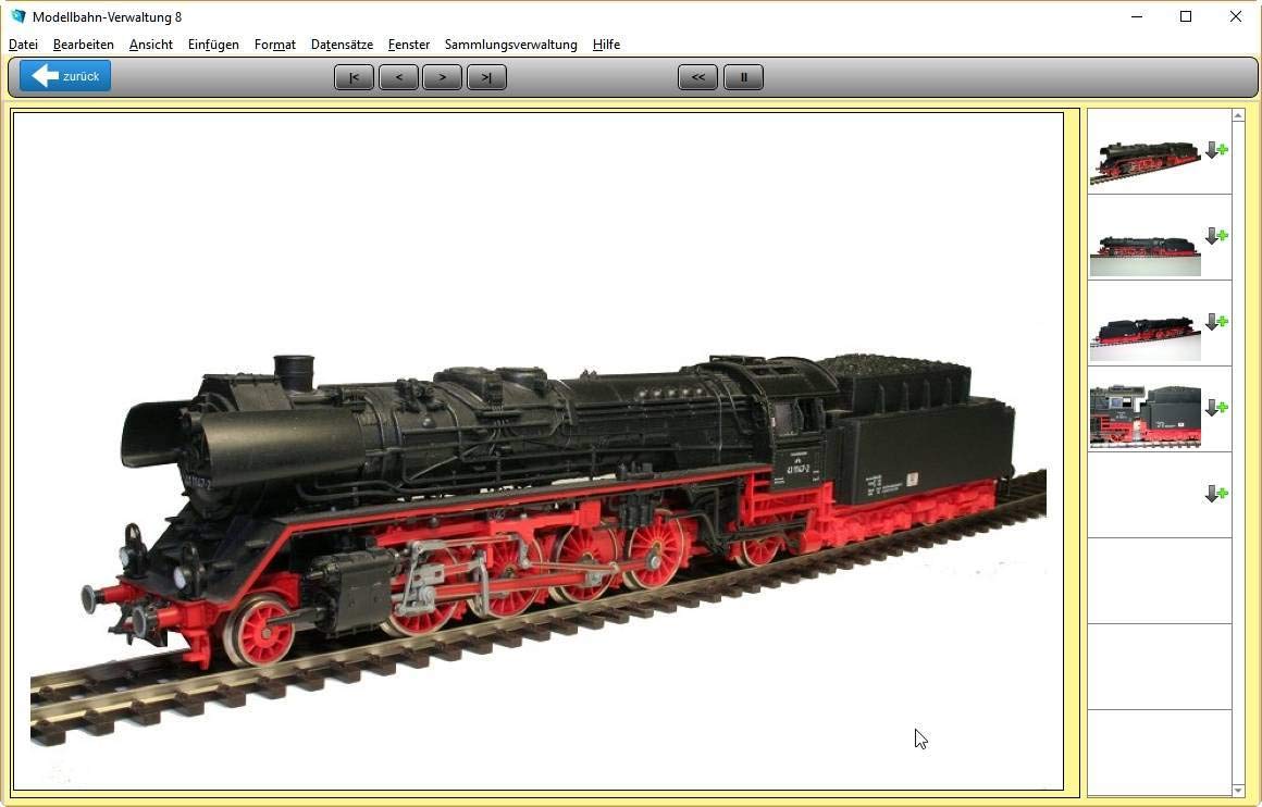 GS Modellbahn-Verwaltung 8 - Software zur Verwaltung von Modellbahnsammlungen - Datenbank Programm für Modellbahnen