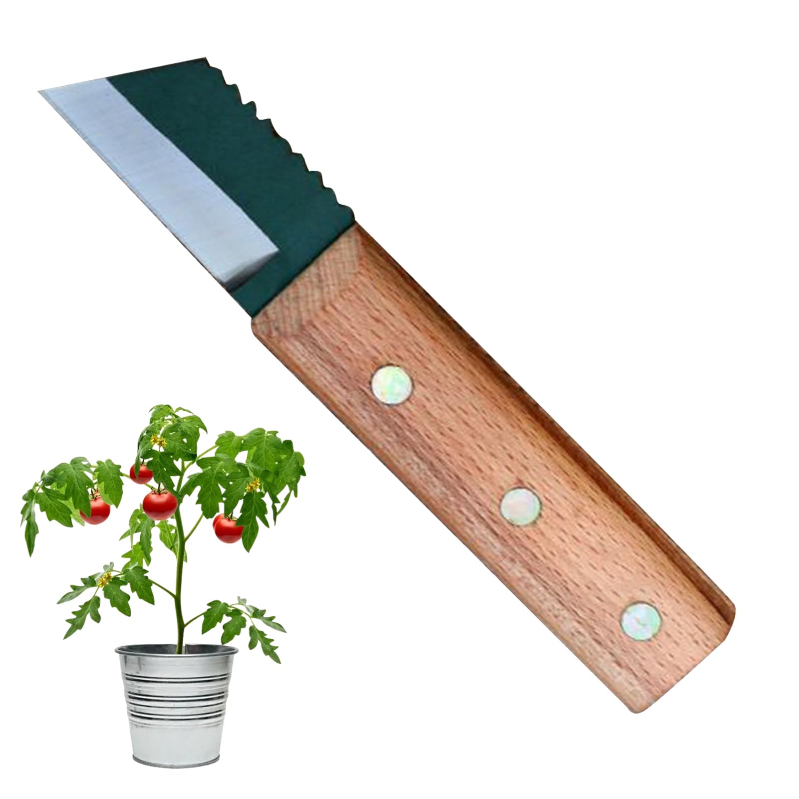 Attrezzo per Innesti,Mano In Legno Antiscivolo Da 19 Cm - Cesoie Da Giardino Attrezzi Da Giardinaggio A Mano - Per Diserbo Giardinaggio Esterno Casa Balcone Cortile Vasi Frutta Bonsai