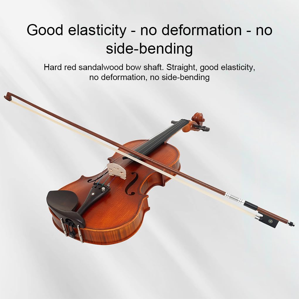 4/4 di violino con scatola crine pratica archi legno bastone corde violini parti elasticità violino per principianti