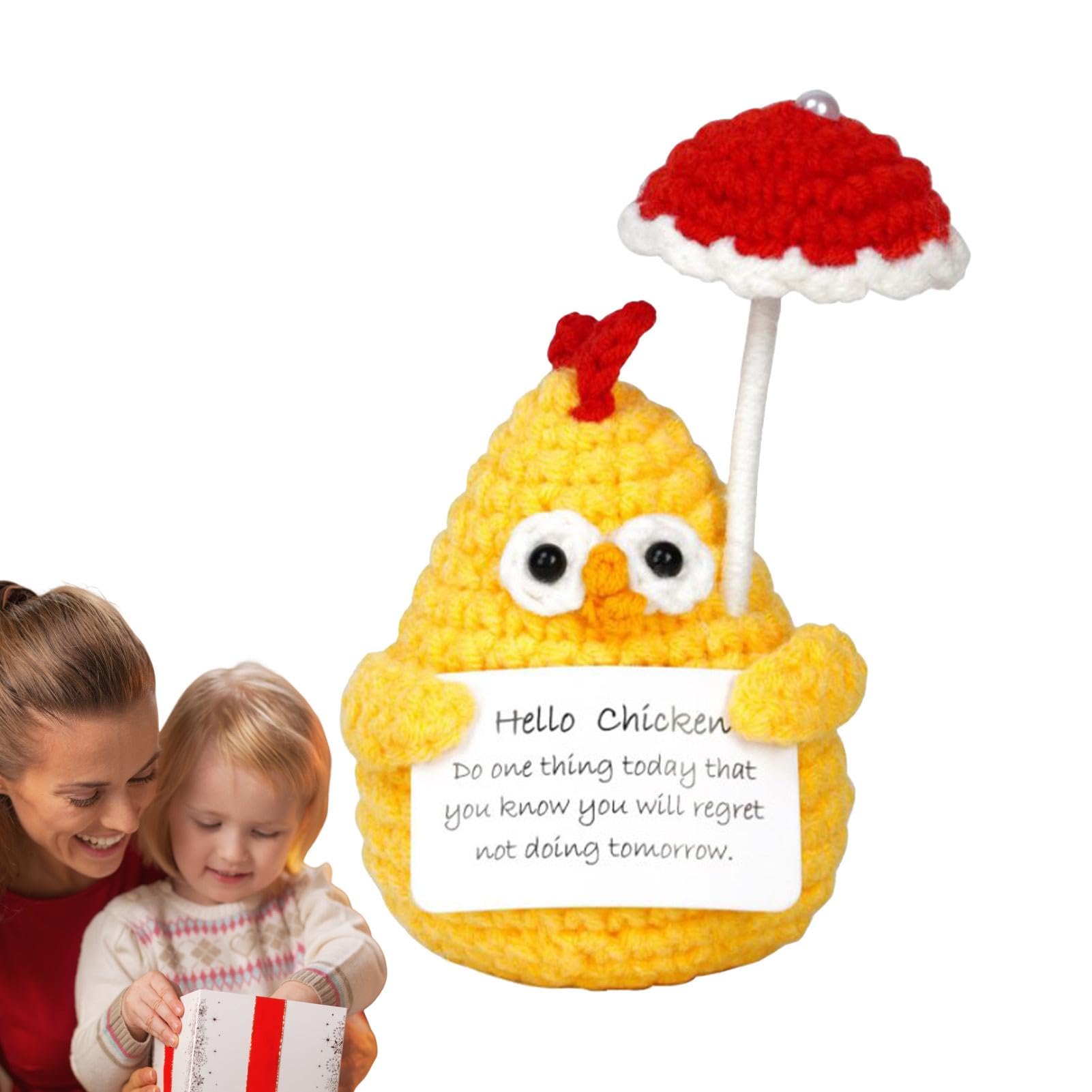 BOXOB Mini Grenouille Positive Drôle, Poupée Grenouille De Poche En Laine Tricotée Drôle De 7,5cm Grenouille Créative Mignonne Tricotée Pour Cadeau D'anniversaire Décoration De Fête Encouragement