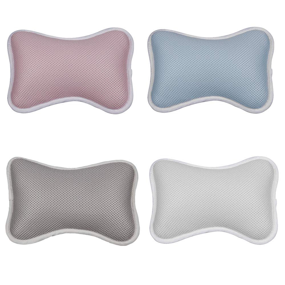 Almohada de baño de SPA de Malla 3D, Almohada de bañera con 2 ventosas, Suave y cómoda, reposacabezas de Cuello y Hombros, for Todas Las bañeras, jacuzzis, jacuzzi/113 (Color : White)